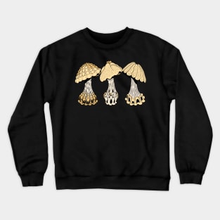 Mushrooms Trippy Beige Crewneck Sweatshirt